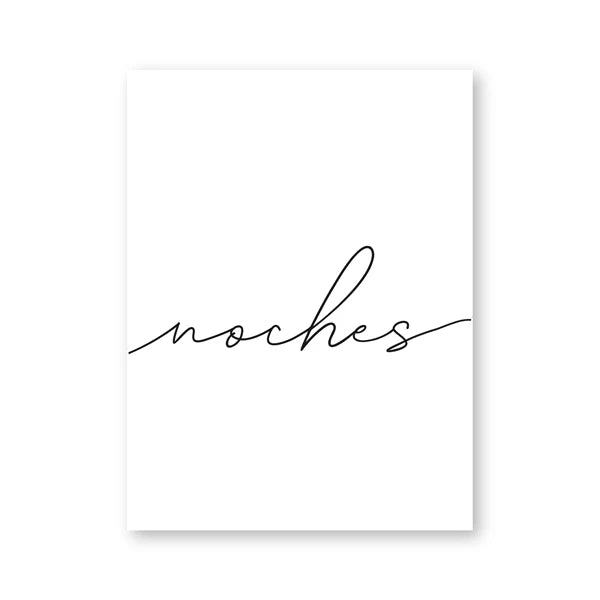 Buenas Noches Gute Nacht Spanische Zitate Post Einfach Schwarz Weiß Zitate Wandkunst Feine Kunst Leinwanddrucke Minimalistische Nordische Bilder Für Schlafzimmer | Brehn