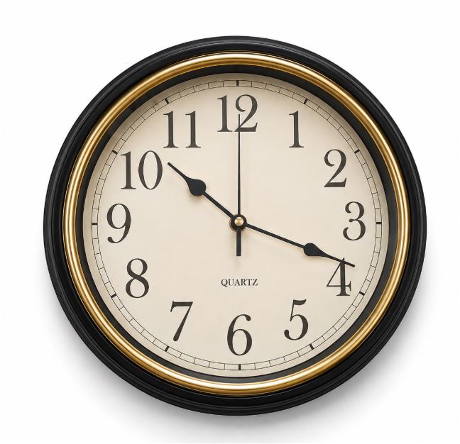 Klassische, geräuschlose Wanduhr für Zuhause oder Büro