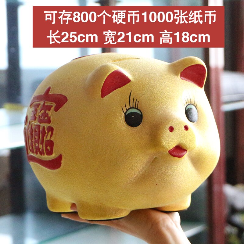Keramik-Sparschwein mit Glücksschweinmotiv, großes Fassungsvermögen, Aufbewahrungsbox für Kinder, niedliches Schweinchen-Sparschwein aus Glas, Geschenkidee für Kinder