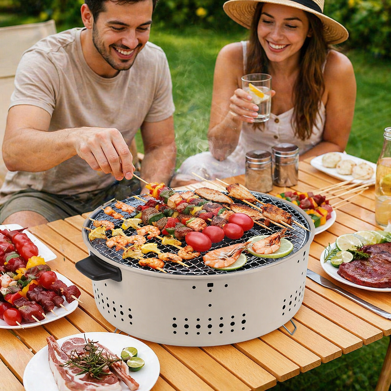 GrillGo™ Tragbarer Holzkohlegrill für Garten und Balkon | Brehn