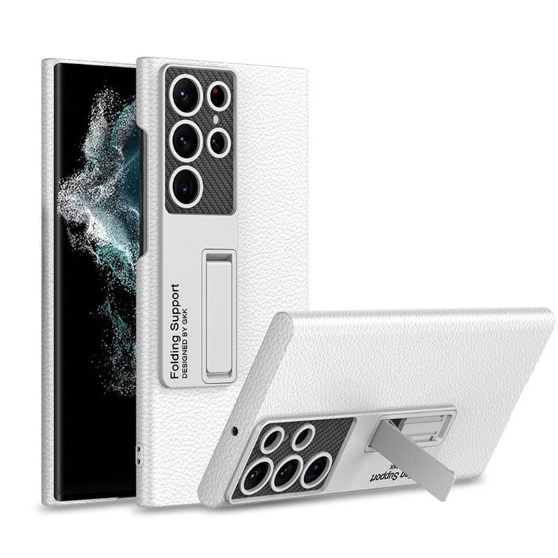 Brehn | Luxuriöse, ultradünne Leder-Telefonhülle, stoßfest, für Samsung Galaxy 23