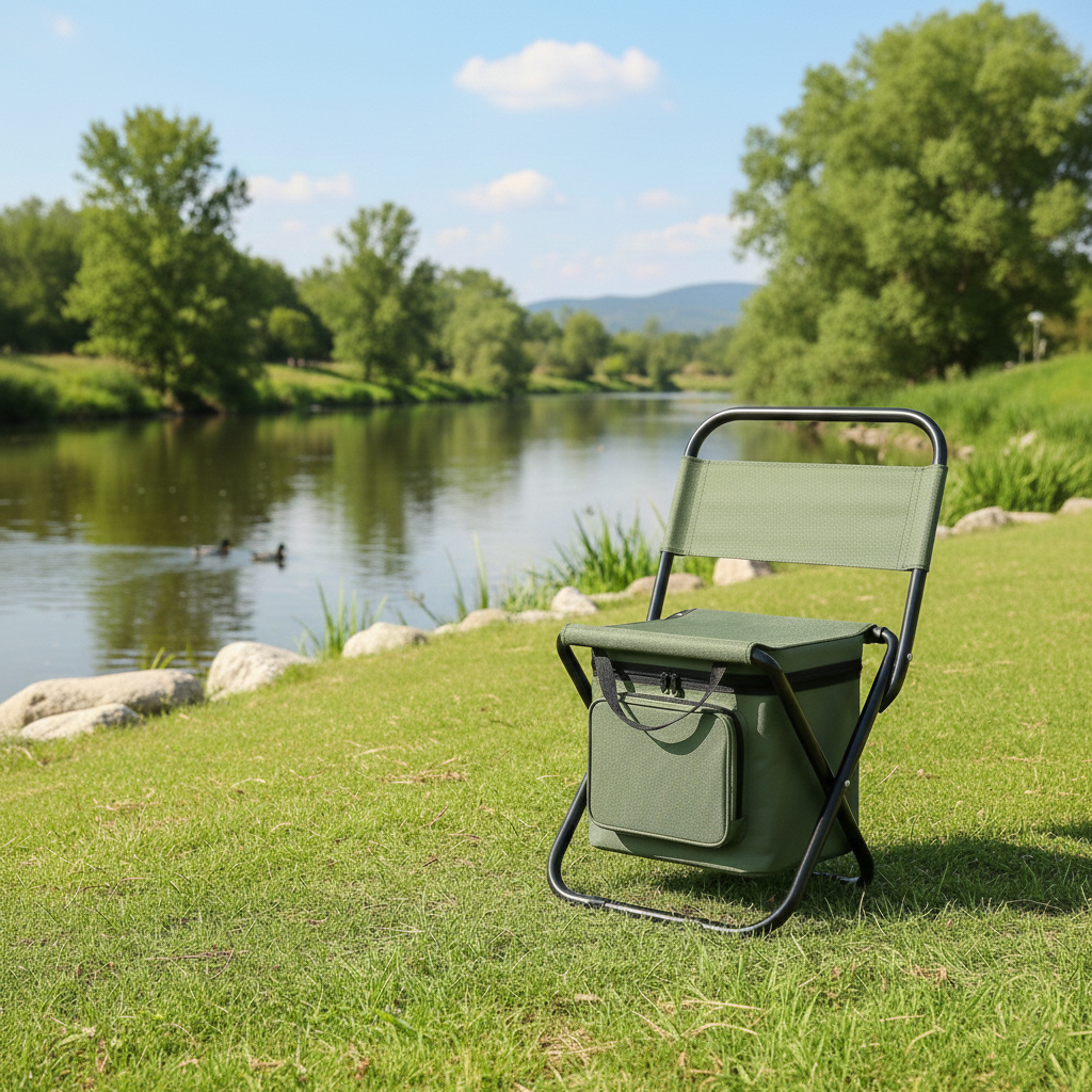 Zeitgenössischer Industrie Rechteckiger Oxford-Stoff Stahlrohr Klappstuhl Rückenlehne Armlehnlos Für Garten & Outdoor Terrasse | Brehn