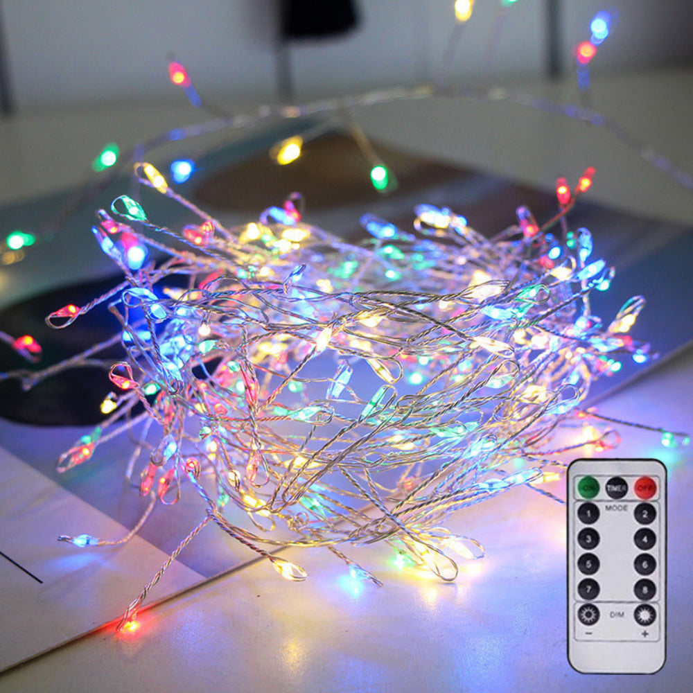 Brehn | Dekorative Feen-LED-Lichter mit Fernbedienung, flexibler Kupferdraht, innen und außen, warmweiß, 5m/10m/20m
