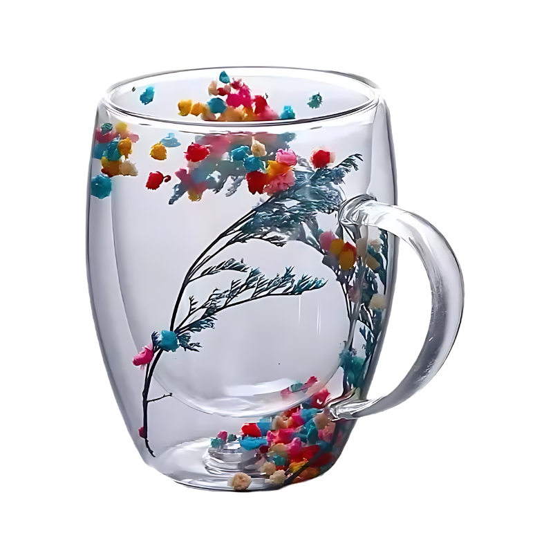 Floral Glass Cup | Brehn