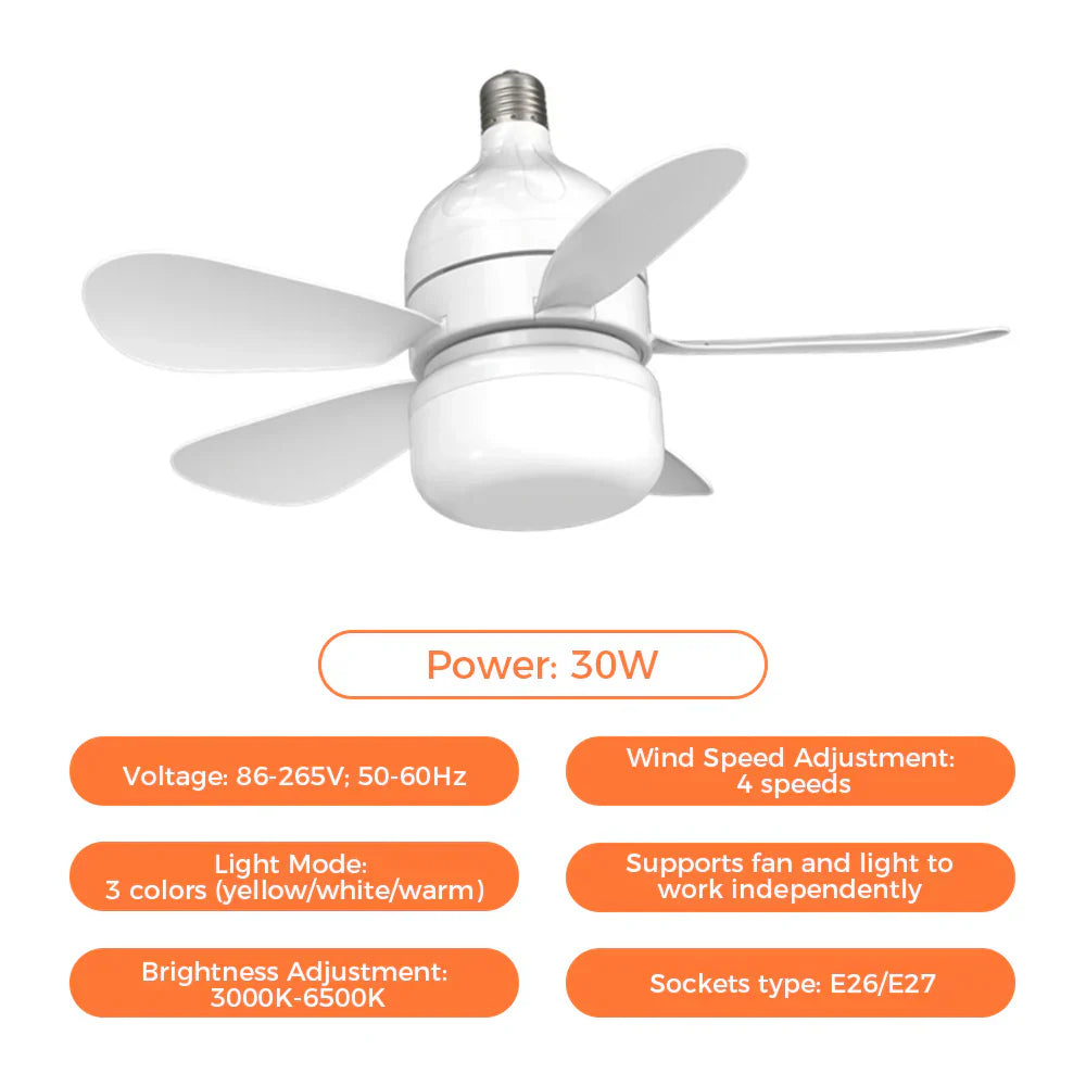 Deckenventilator mit LED-Licht | Brehn