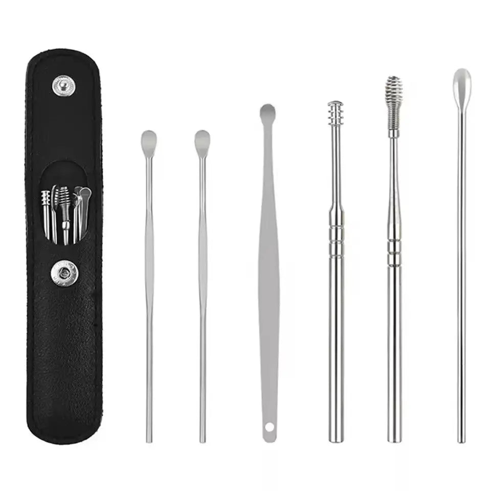 Edelstahl Ohrreiniger Set 6-teilig für Ohrenpflege | Brehn
