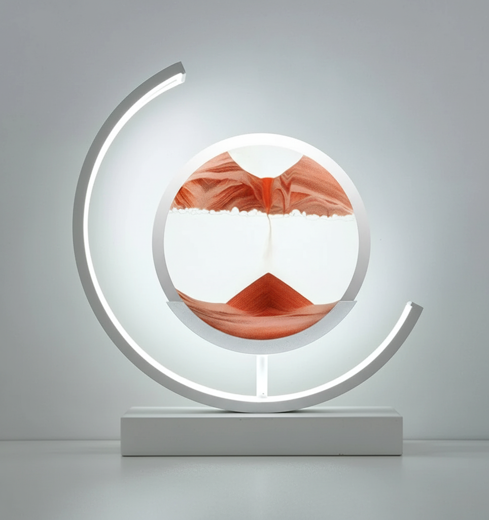DuneGlow Tischlampe – Handgefertigte Ambientelampe mit beruhigendem Licht und modernem Design | Brehn