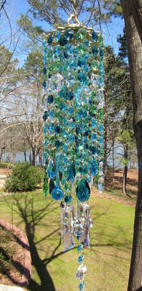 HarmonyGleam Kristall-Windspiel – Ruhige Gartendekoration