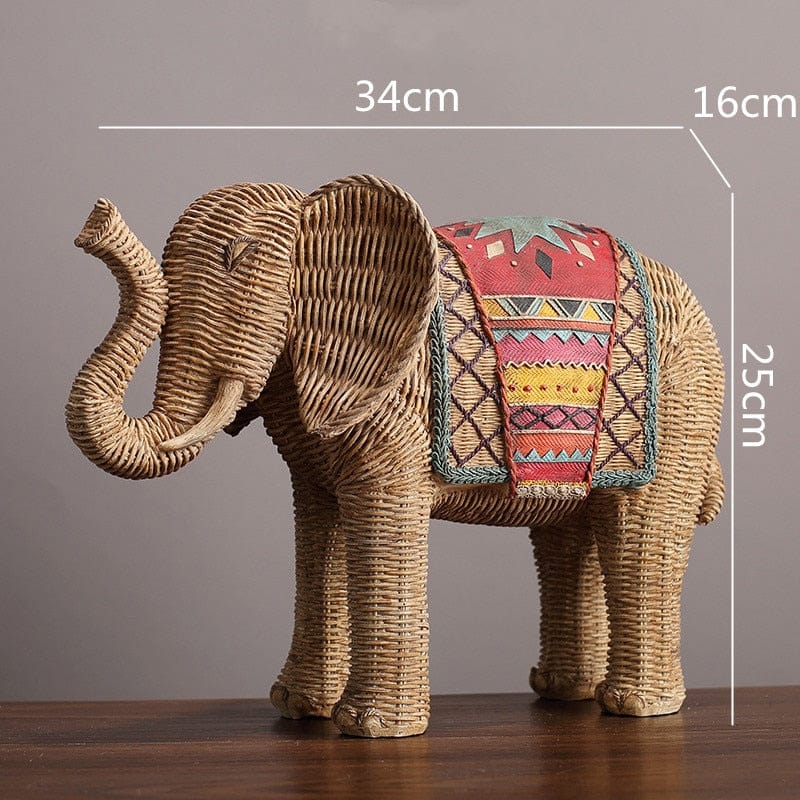 Elefant Rattan Statue | Brehn
