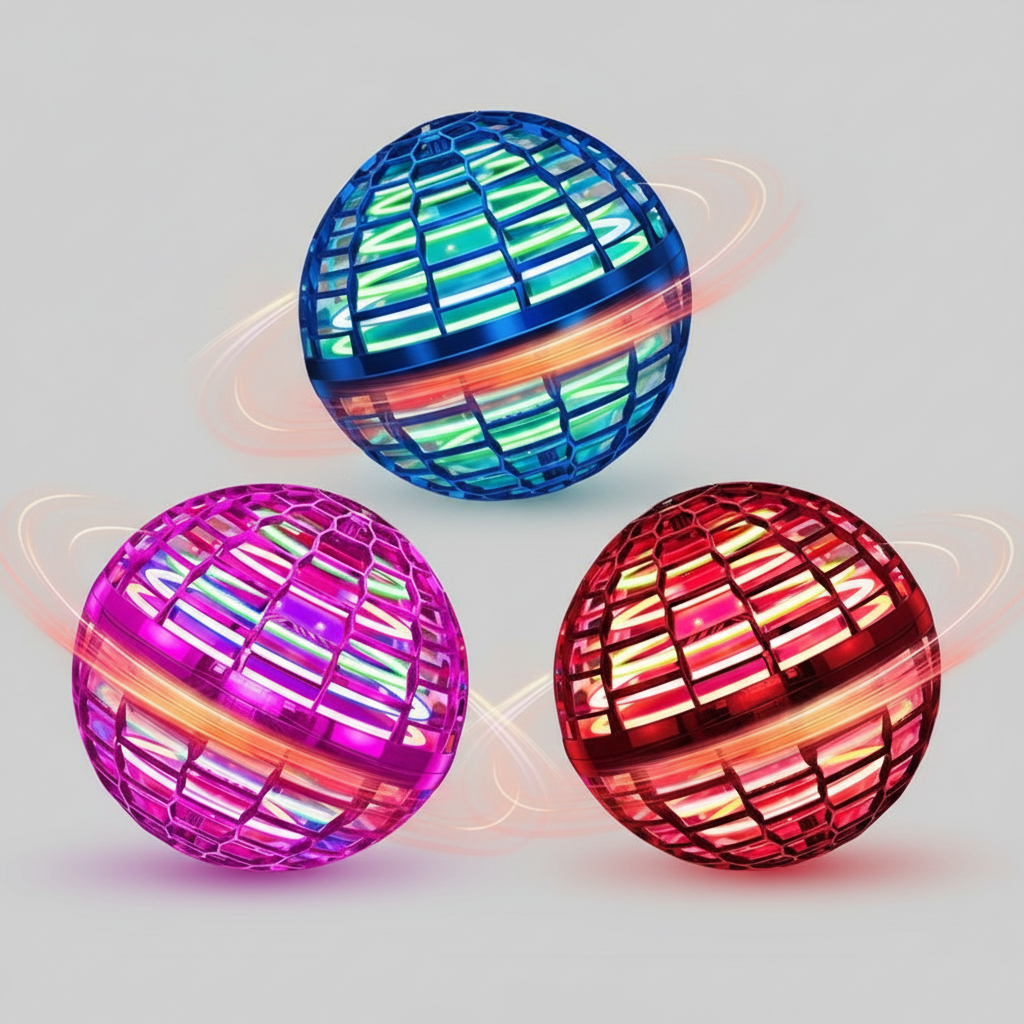 Brehn | Professional Hoverball | Fliegender Orb mit LED-Effekten | Aerodynamisches Bumerang-Design | Bruchfestes Gehäuse | USB-Wiederaufladbar | Interaktives High-Tech Spielzeug