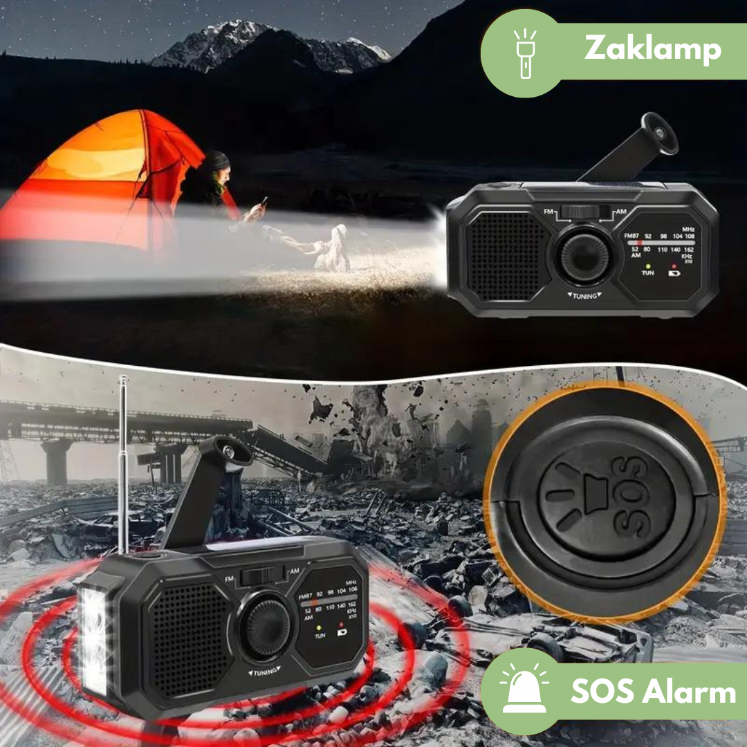 PowerGuard - Multifunktionales Notfallradio mit Solarpanel | Brehn