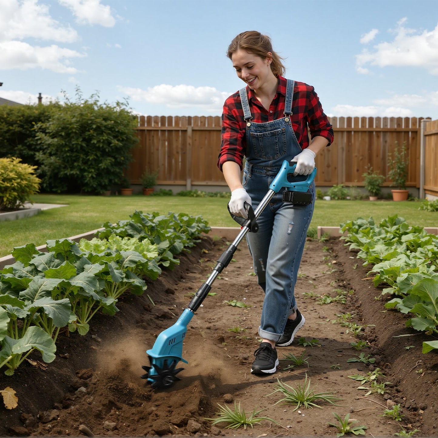 550W Akku Gartenfräse mit 2 Akkus Tragbar | Brehn