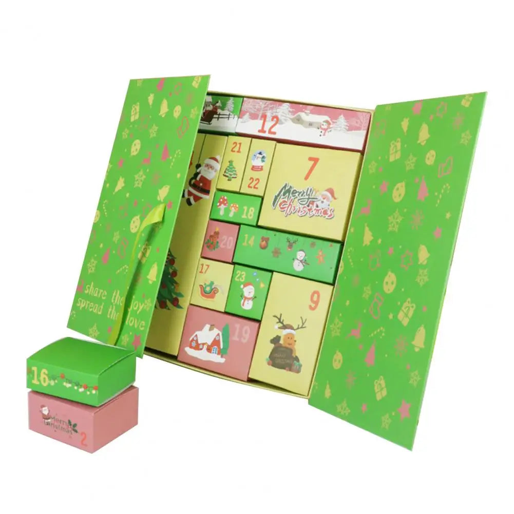 Brehn | Personalisierter DIY-Adventskalender – Leeres Box-Set für 24 Tage Weihnachtscountdown mit festlichem Design