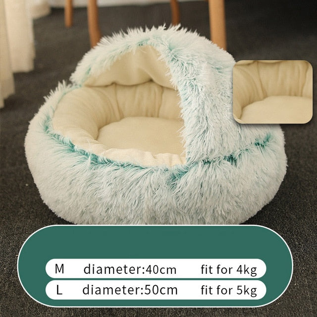 Runder Plüsch Hundebett | Brehn