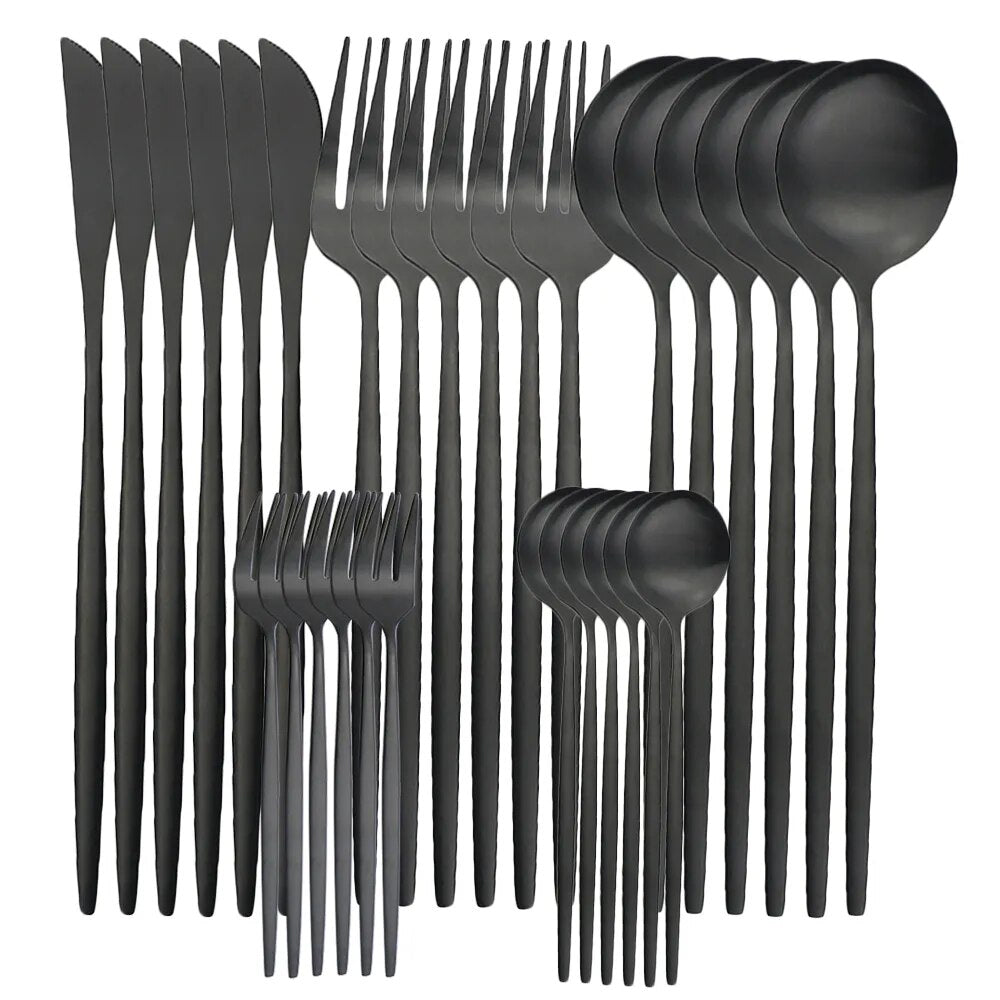 Hochwertiges Edelstahl Besteckset für 6 Personen - Elegante Besteckkollektion