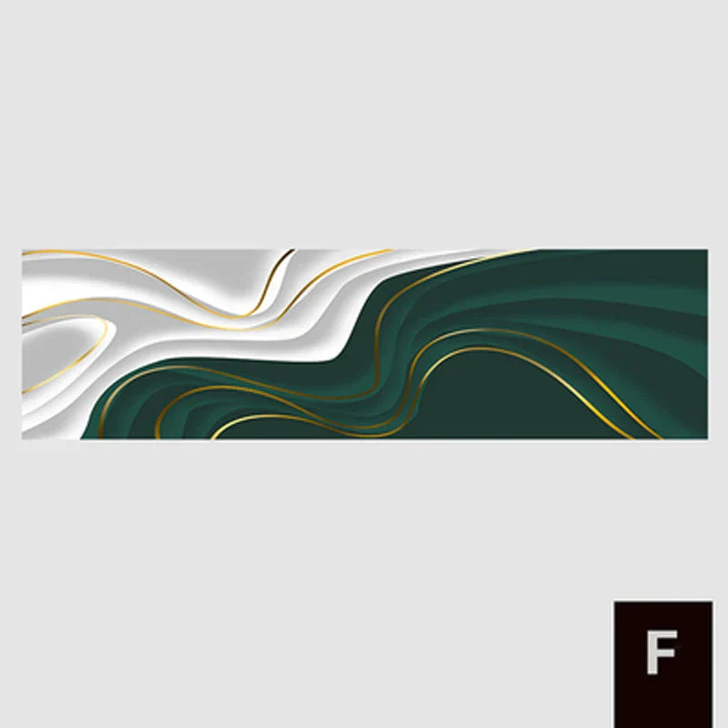 Modern Abstrakt Grün Grau Gold Fließendes Band Wandkunst Feine Kunst Leinwanddrucke Hochformat Bilder Für Wohnzimmer Foyer Treppenhaus Wanddekoration | Brehn