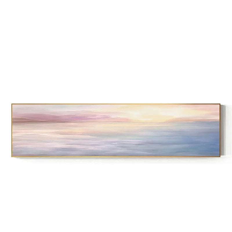 Pastellblau Rosa Lila Abstrakte Landschaft Wandkunst Feine Kunst Leinwanddrucke Breitformatbilder Für das Schlafzimmer Über dem Bett Oder Über dem Sofa | Brehn