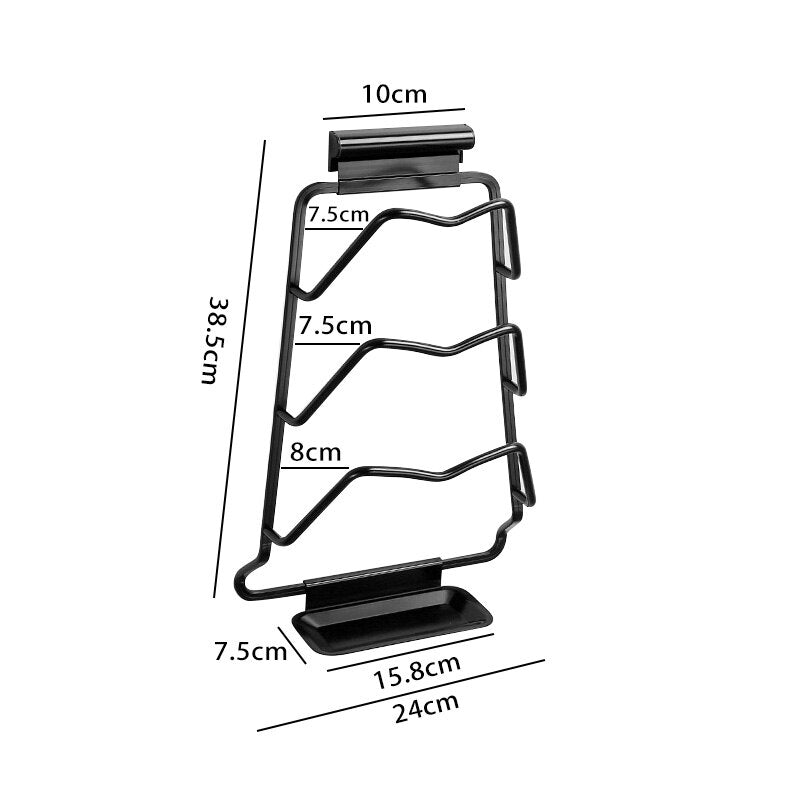 Brehn | Wandmontierter extremen Topfdeckelhalter Rack