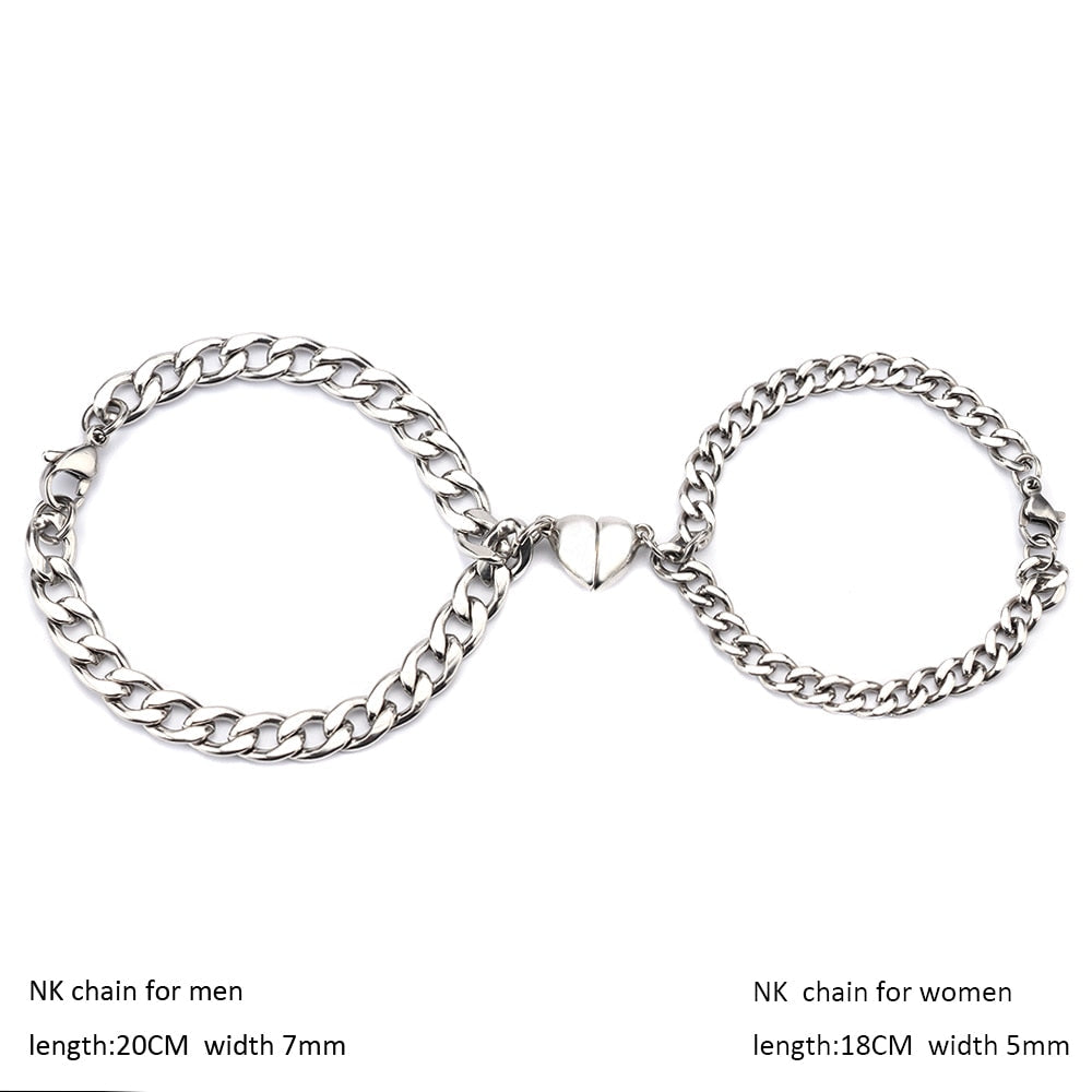 Brehn | Herzförmiger Magnet Paare Armband