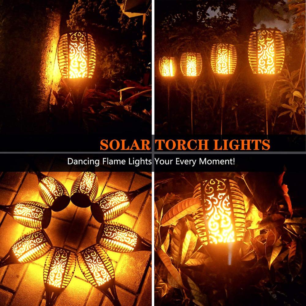 LED Solar Gartentorpedos Deluxe 96 LED (4 Stück) | Brehn