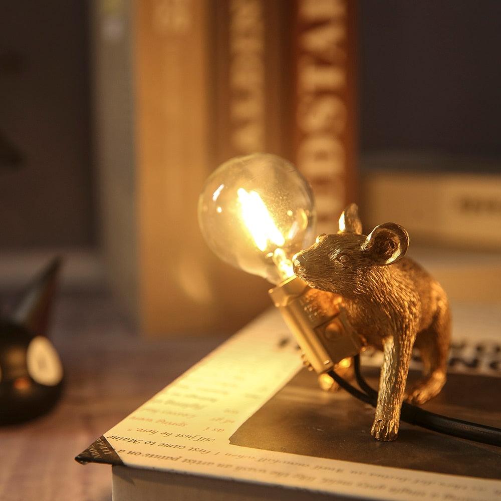 Tischlampe mit Mausmotiv