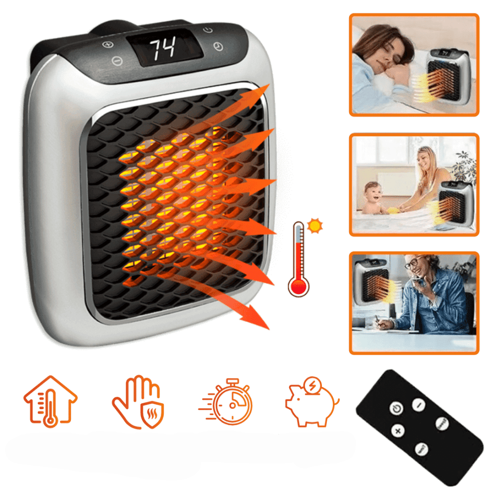 Kompakter Mini-Heizlüfter mit antimikrobiellem Filter – Schnelles Aufheizen und Kosteneinsparung – Dante Mini-Heizung