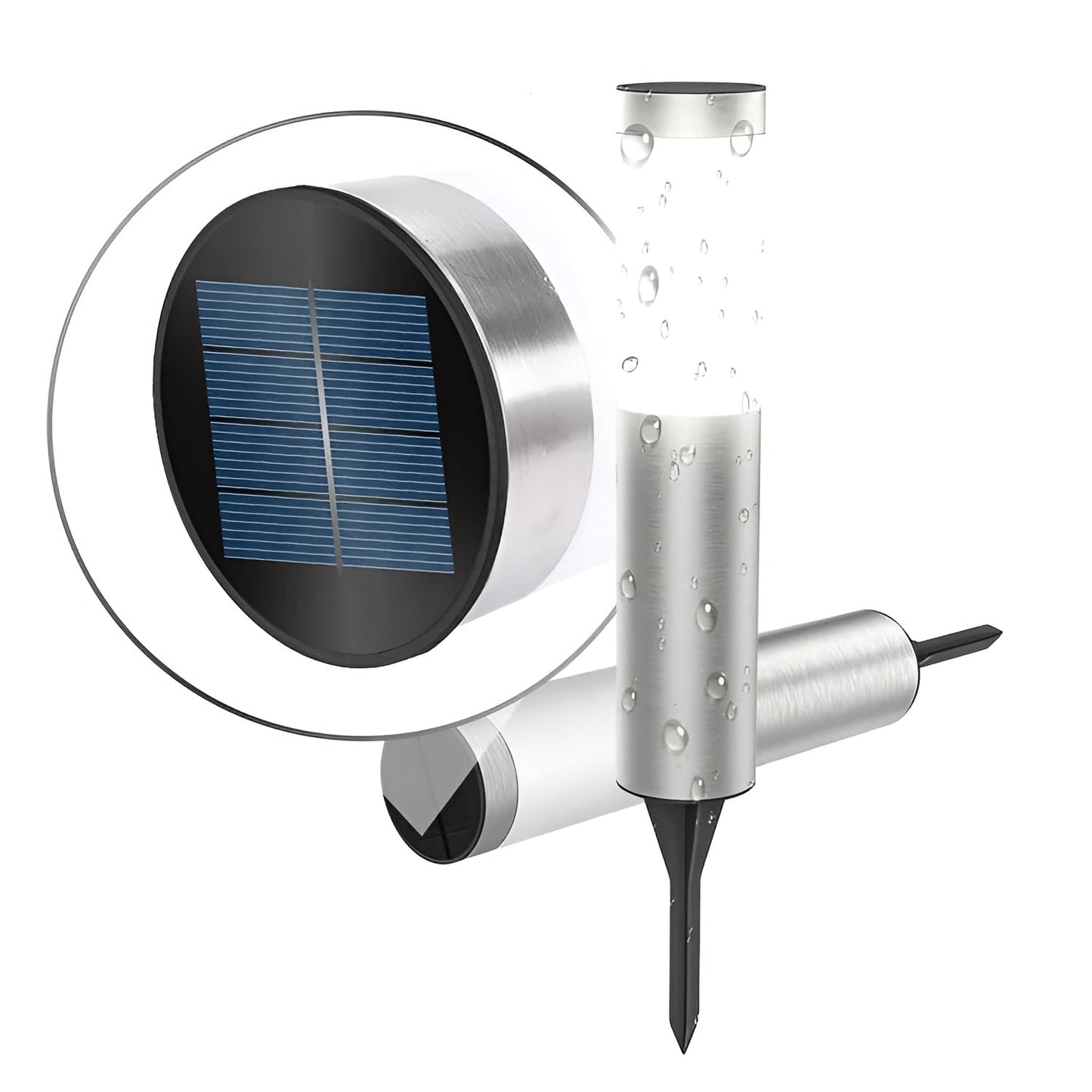 Brehn | SolarShimmer - Edelstahl-Solar-Post-Leuchten Außenlampe