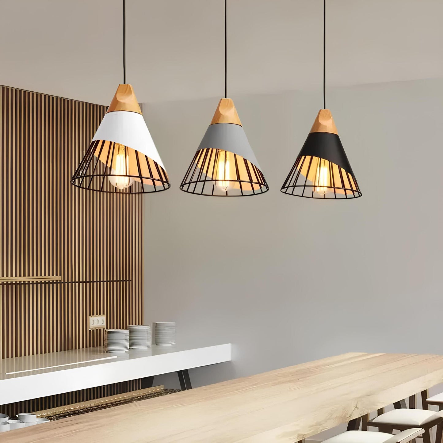 Brehn | Industrielle Pendelleuchte mit offenem Käfigdesign