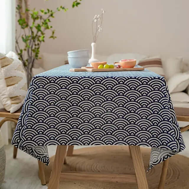 Tischdecke aus Leinen im japanischen Stil