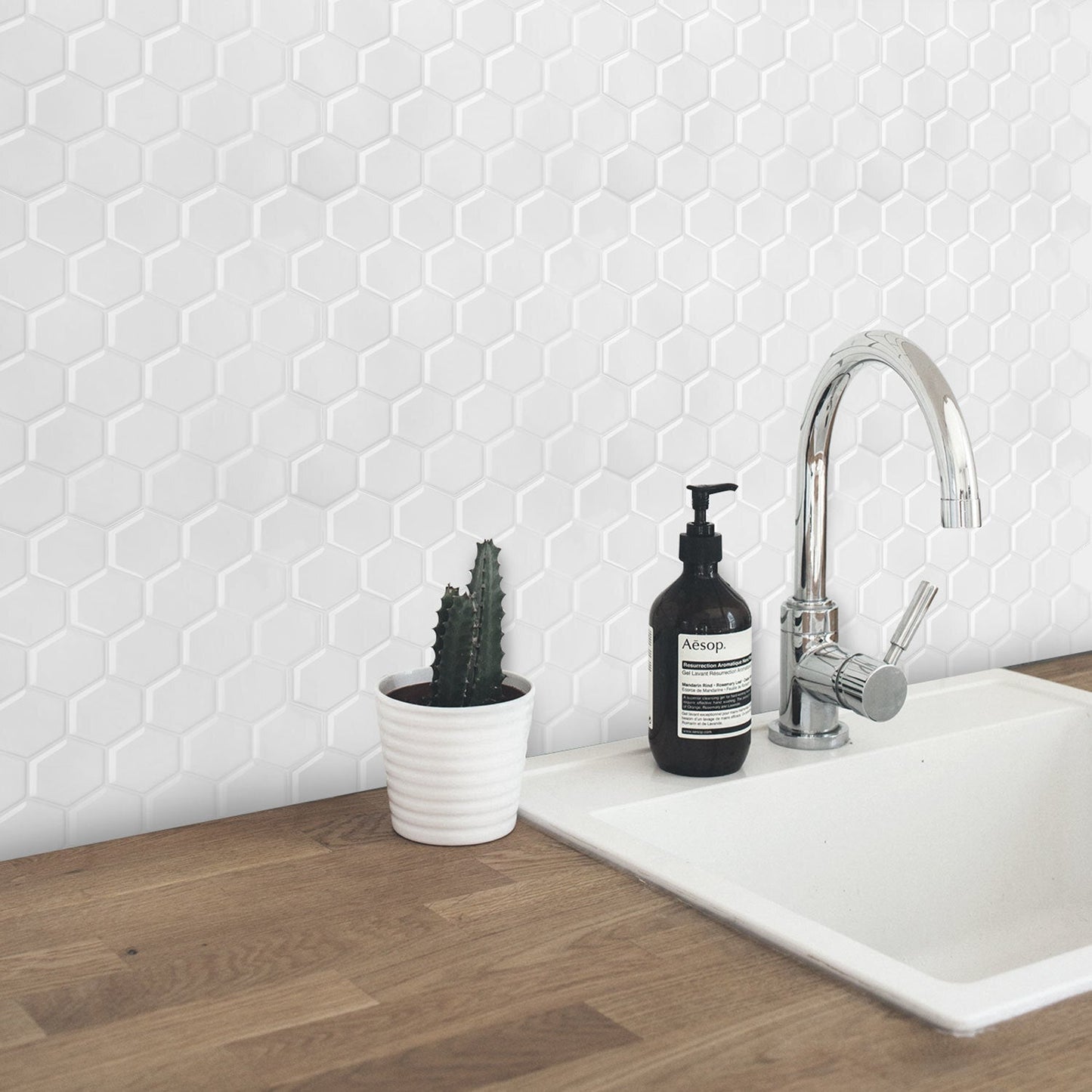 Klebefliesen Selbstklebend 10er Set Hexagon | Brehn