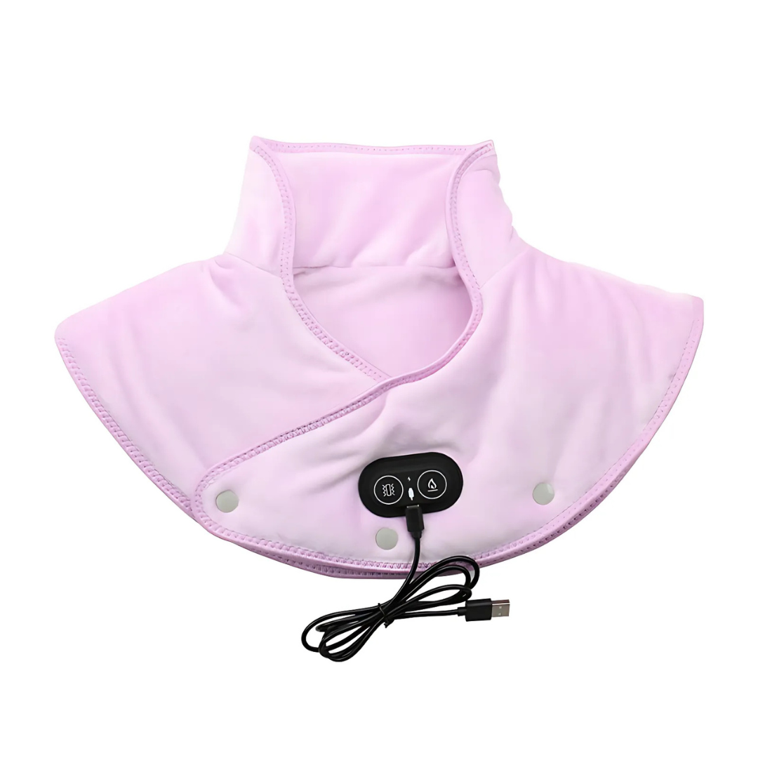 Brehn | Elektrische Decke mit Heizung und Vibrationen – Ergonomische Decke für Nacken und Schultern