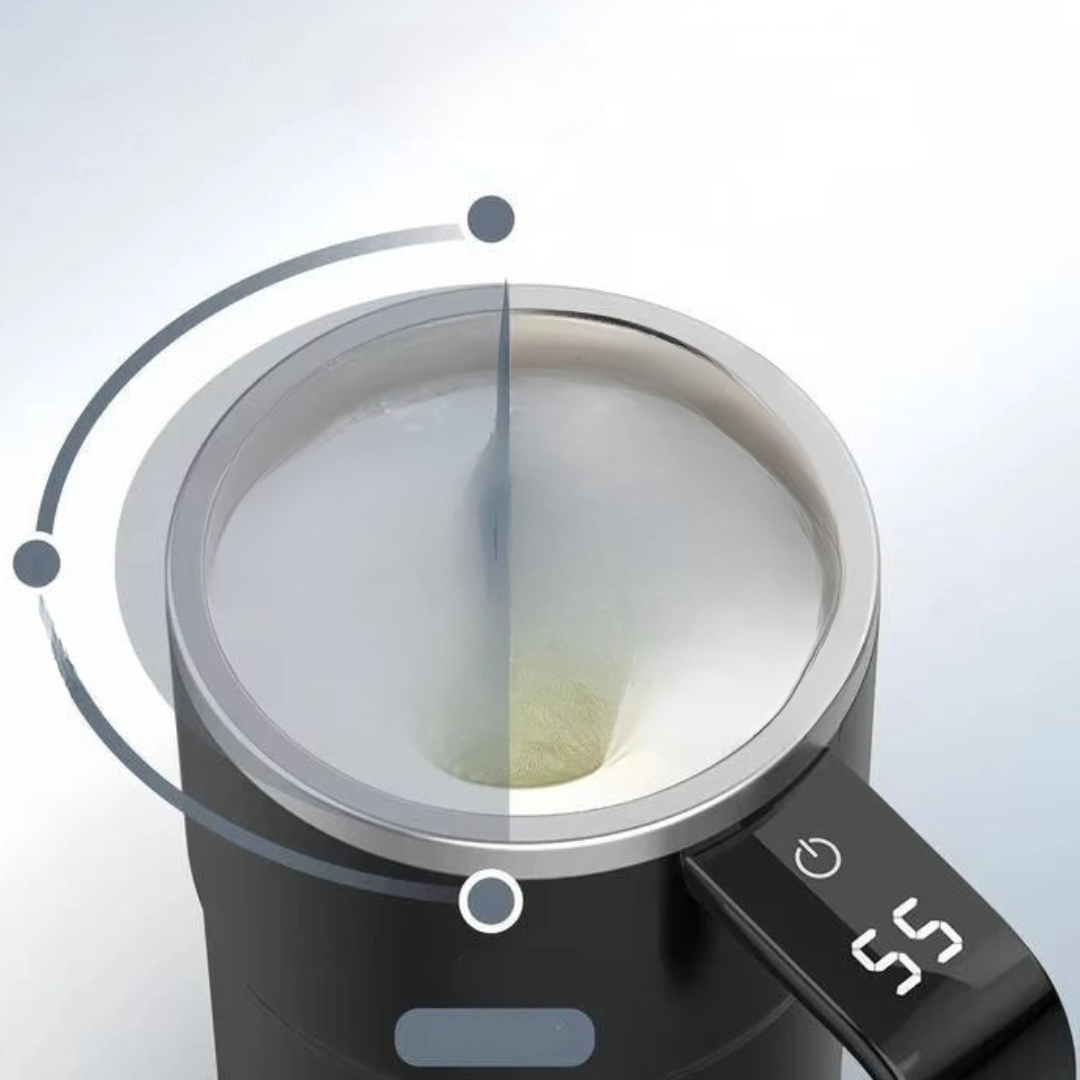Brehn | Kaffeetasse mit automatischem Rührer und Temperaturanzeige – 380 ml