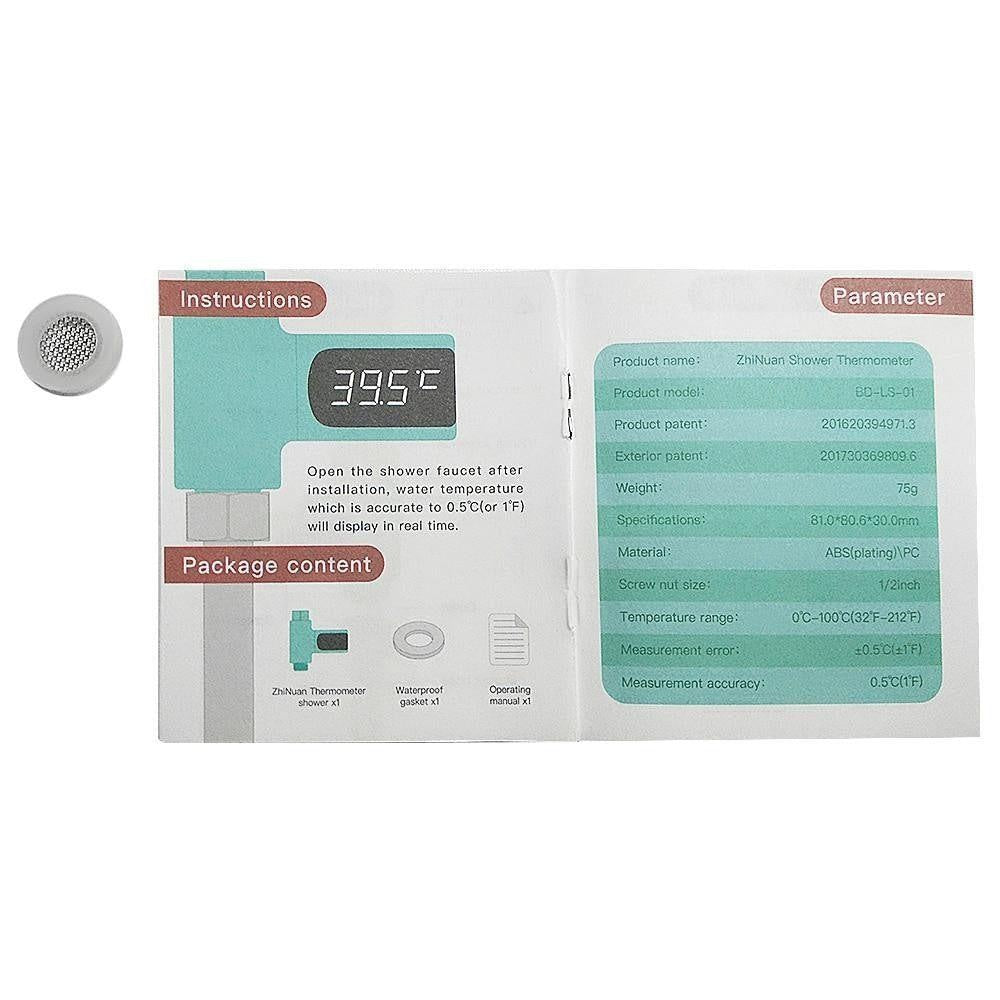 Digital Selbstbetriebenes Duschthermometer | Brehn