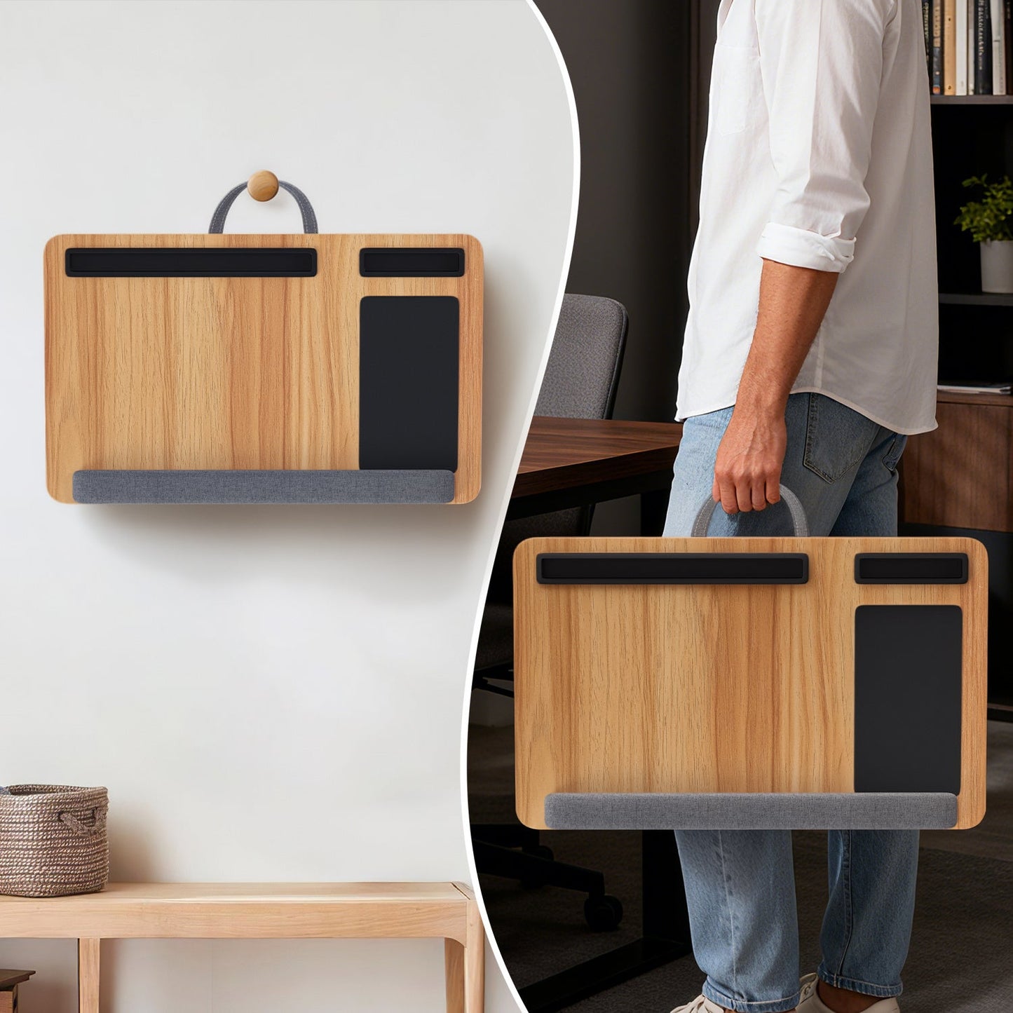 Laptopkissen Ergonomisch Laptoptisch mit Handgelenkauflage & Hepolsterter | Brehn