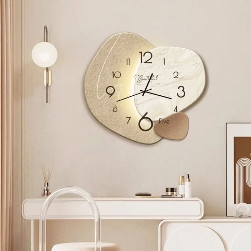 Moderne 30 cm geräuschlose Quarz-Wanduhr aus Metall und Glas