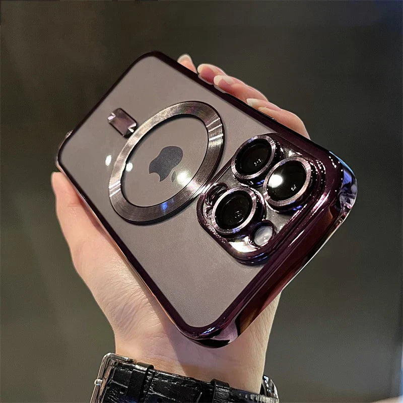 Platinierte klare weiche Magnetische Hülle für iPhone