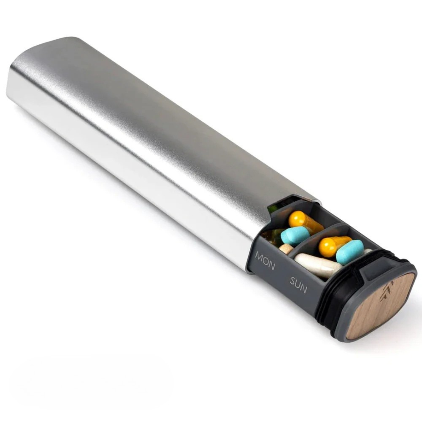 Auslaufsichere 7-Tage-Pillendose mit Schnappverschluss