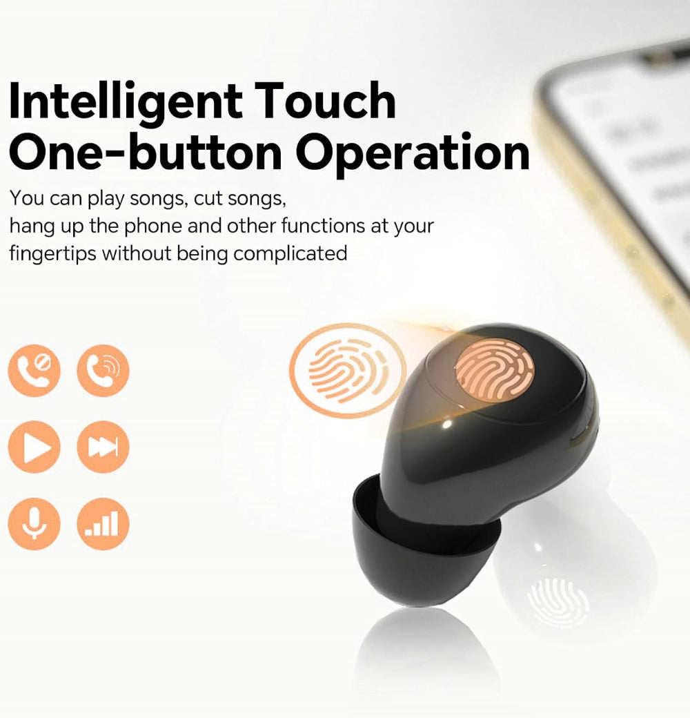 Vivolux | Bluetooth-Ohrhörer Mini-Ohrhörer Unsichtbare Wireless Schlafkopfhörer