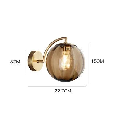 Brehn | Nordic Glass Wall Lamp - Elegante skandinavische Wandleuchte aus Glas mit warmem LED-Licht