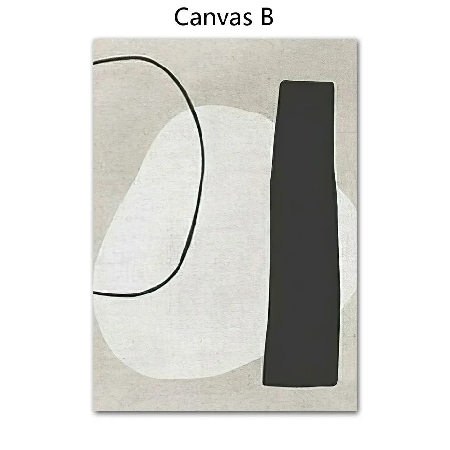 Moderne abstrakte minimalistische schwarze weiße nordische Wandkunst Fine Art Leinwanddrucke Bilder für moderne Wohnungskunst für zeitgenössische Inneneinrichtung