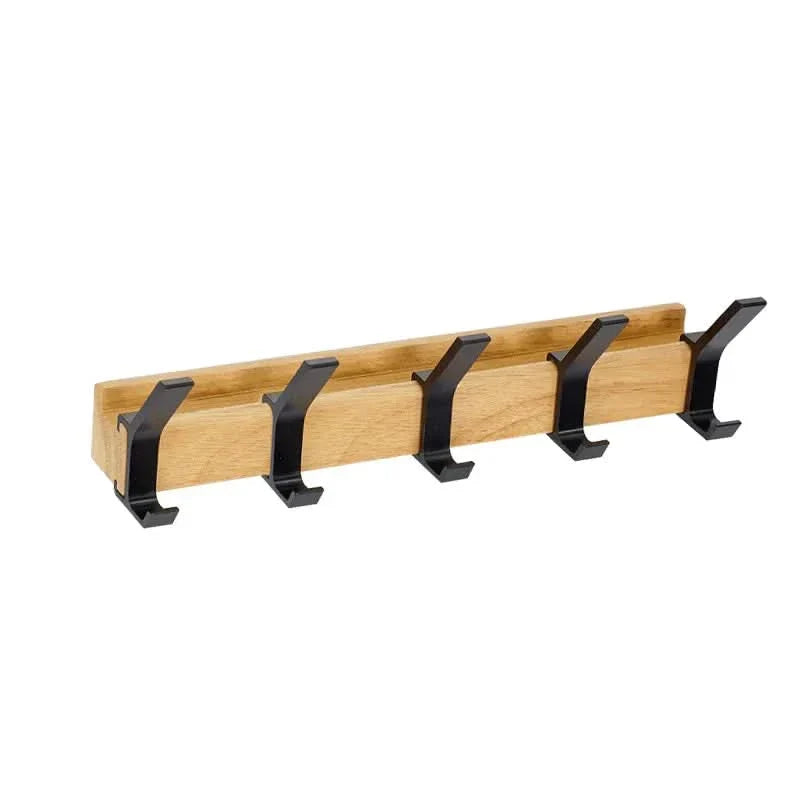 Nordische Wandgarderobe mit verstellbaren Haken – Schwarz