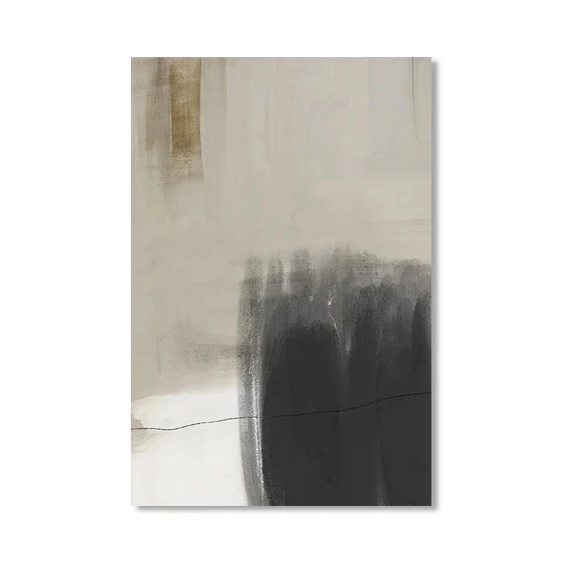 Beige Grau Schwarz Skandinavisch Abstrakte Wandkunst Fine Art Leinwanddrucke Beige Graue Bilder Für Minimalistische Wohnzimmerkunst Für Zeitgenössische Innenräume