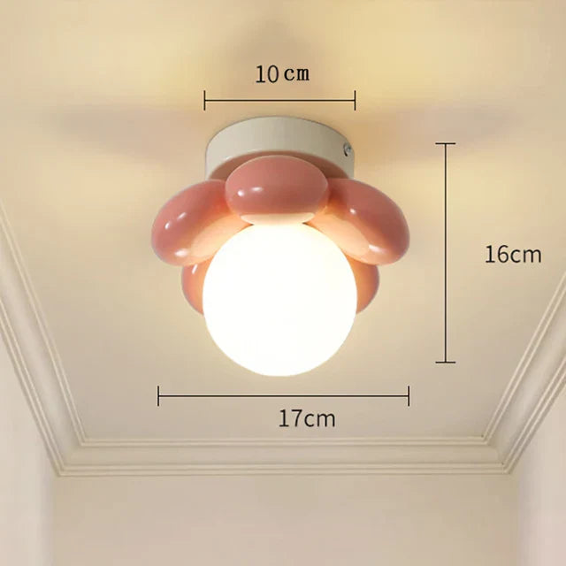 Brehn | Skandinavische Blumen Glas Deckenlampe