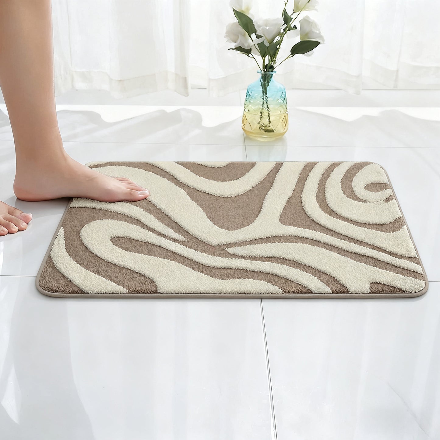 Abstract Wave Design Badmat Brehn