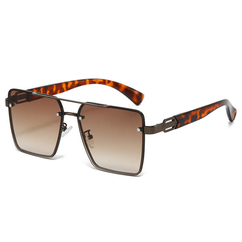 Damen quadratische Sonnenbrille mit elegantem Metallrahmen Brehn