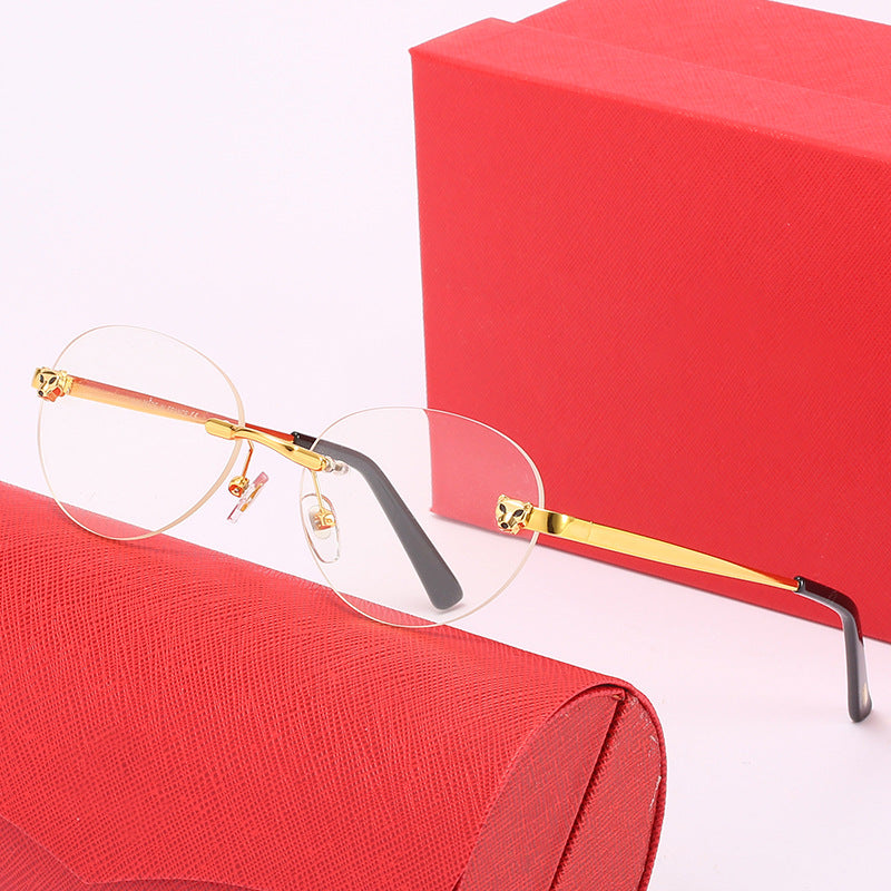 Damen ovale Sonnenbrille mit luxuriösen metallischen Akzenten Brehn