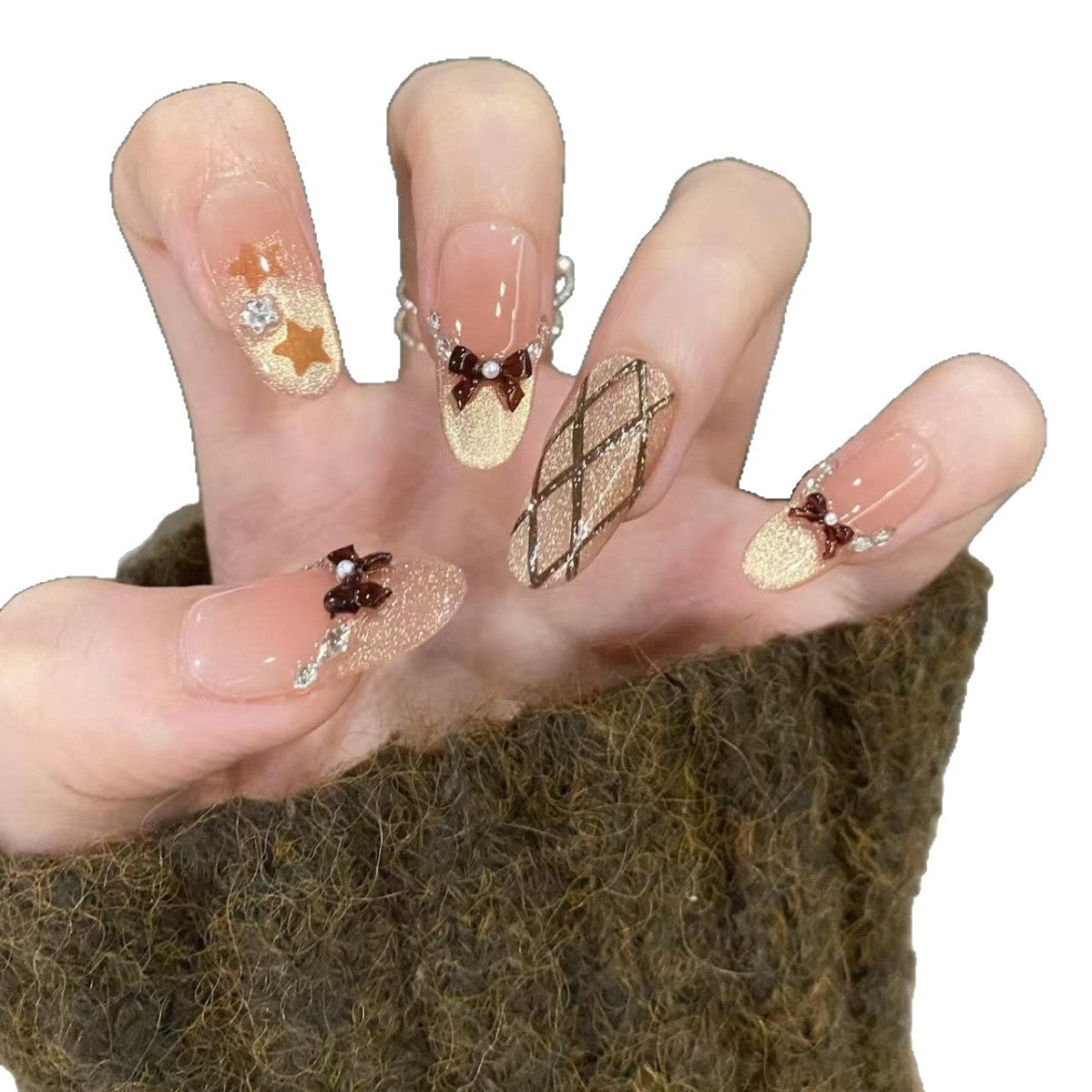Dekoratives Press-On Nagelkunst Set