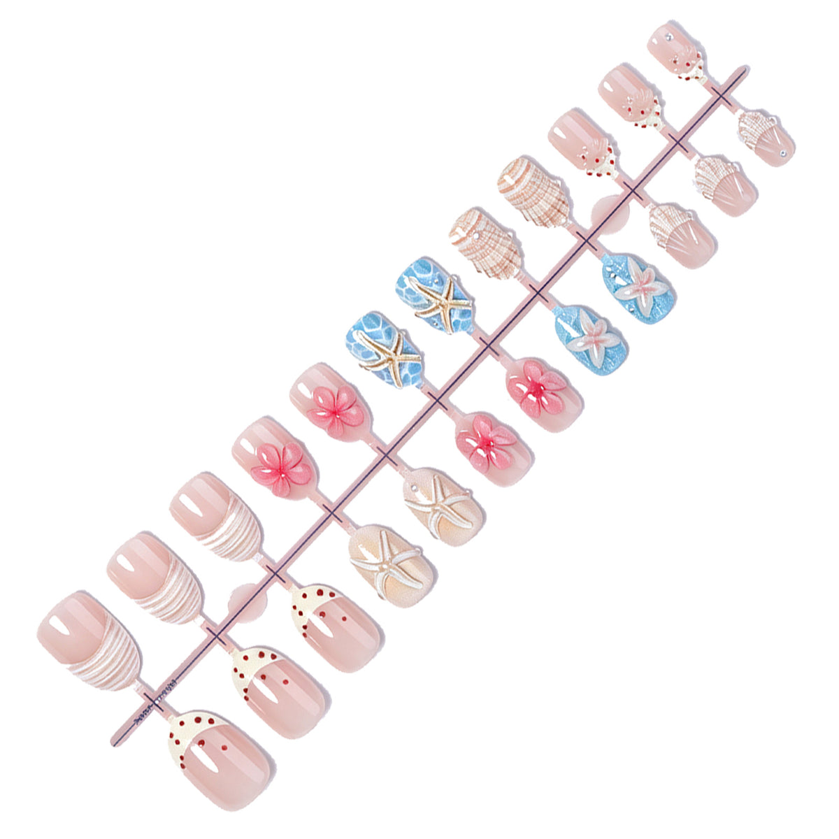 Küsten-Themen Press-On Nagelkunst Set Brehn