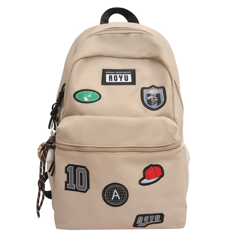 Stilvolle Grafik Patch Schulrucksack Brehn