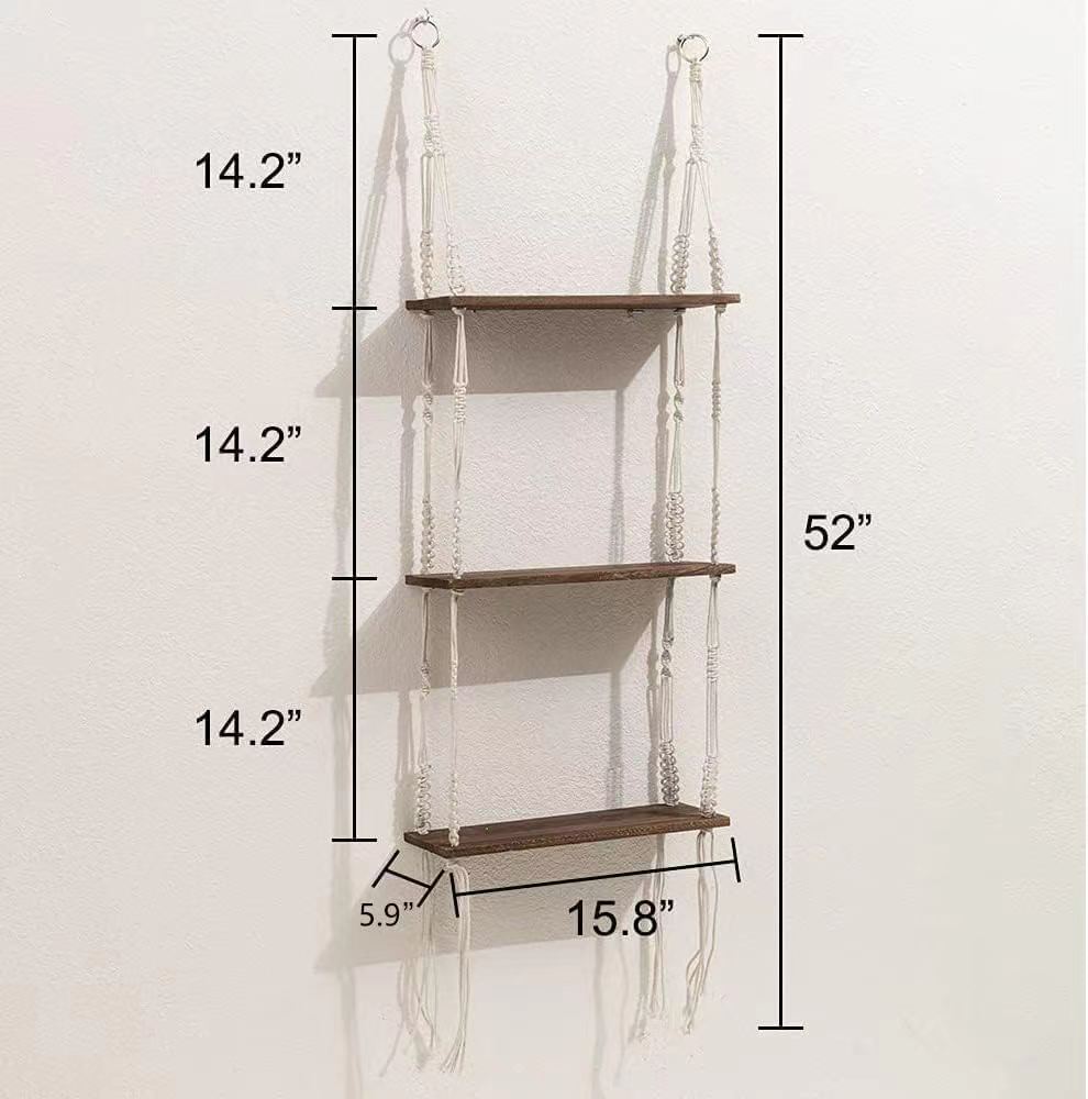 Verstellbares Macramé Hänregal